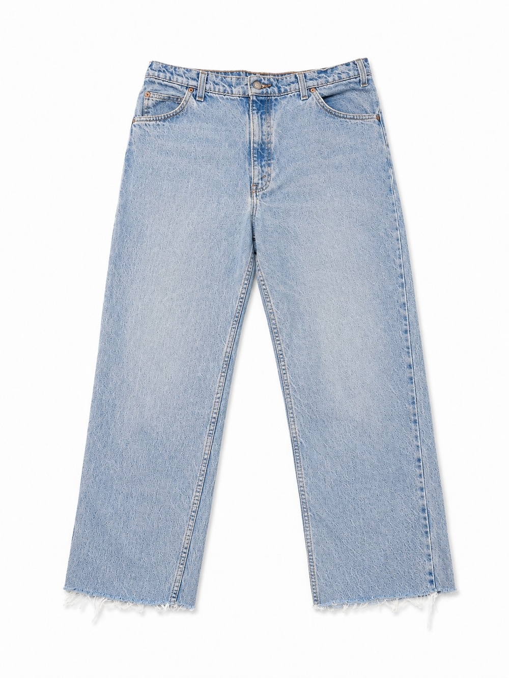 Levi's Light Blue Relaxed Wide-Leg Jeans Cut Off, Size 36